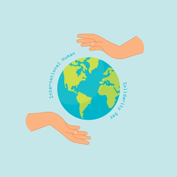 Free International Human Solidarity Day Clipart Template to Edit Online