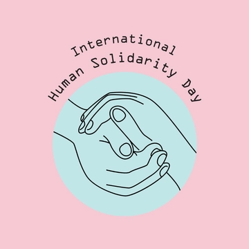 Free International Human Solidarity Day Drawing Clipart Template to Edit Online