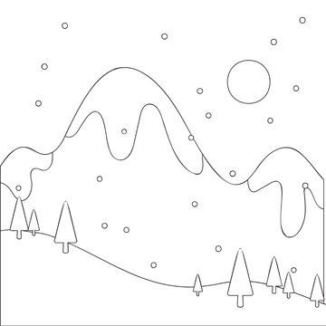 Free Winter Solstice Drawing Clipart Template to Edit Online