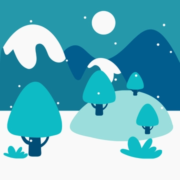 Free Winter Solstice Cartoon Clipart Template to Edit Online