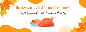 Free Thanksgiving Day Facebook Cover Banner Template to Edit Online