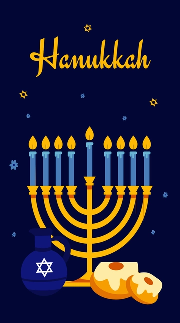 Free Hanukkah iPhone Background Template to Edit Online
