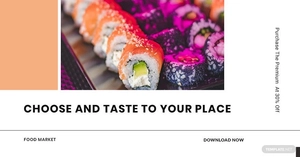 Editable Food App Promotion Linkedin Post Template