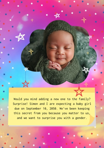 Free Best Baby Announcement Template to Edit Online