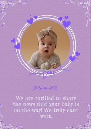 Free Chalkboard Baby Announcement Template to Edit Online