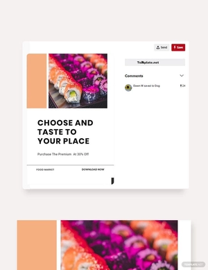 Editable Food App Promotion Pinterest Pin Template