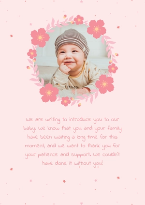 Free Welcome Baby Announcement Template to Edit Online