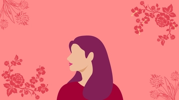 Free Girly Red Background Template to Edit Online