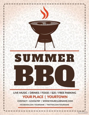 Summer BBQ Flyer Template