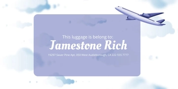 Free Modern Luggage Tag Template to Edit Online