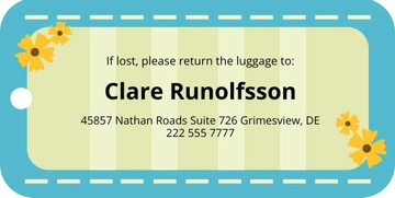 Free Round Luggage Tag Template to Edit Online