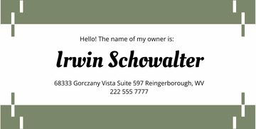 Free Simple Luggage Tag Template to Edit Online