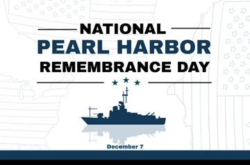 Free National Pearl Harbor Remembrance Day Banner Template to Edit Online