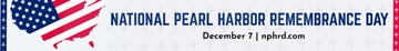 Free National Pearl Harbor Remembrance Day Website Banner Template to Edit Online