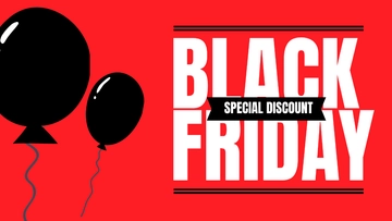 Free Black Friday Red Background Template to Edit Online