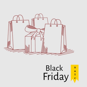 Free Black Friday Sketch Clipart Template to Edit Online