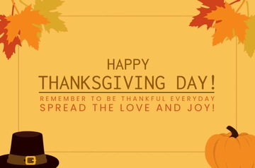 Free Happy Thanksgiving Day Banner Template to Edit Online