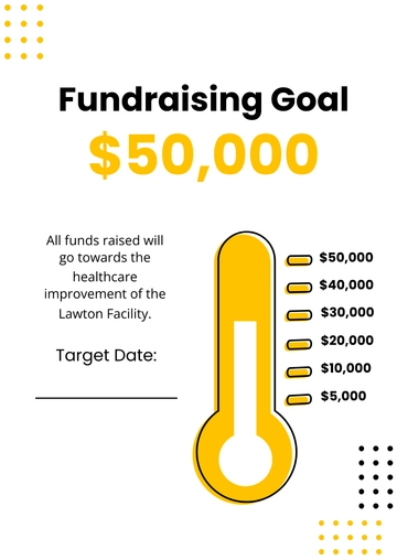 Free Fundraising Progress Chart Template to Edit Online