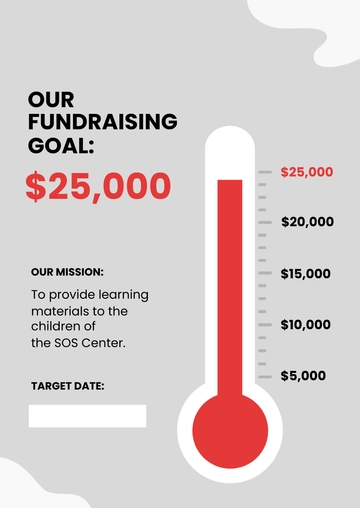 Free Printable Fundraising Chart Template to Edit Online