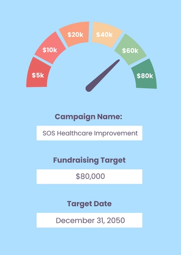 Free Fundraising Target Chart Template to Edit Online