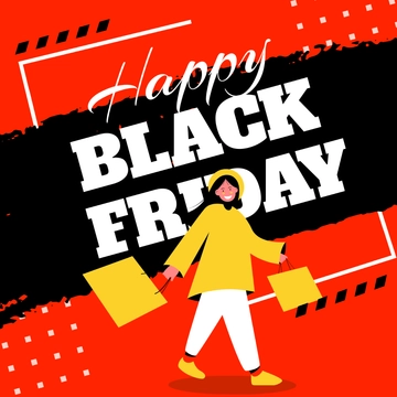 Free Happy Black Friday Clipart Template to Edit Online