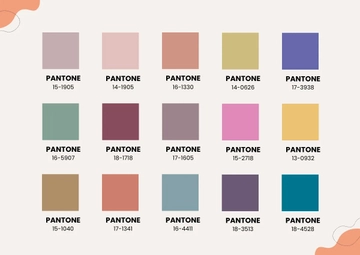 Free Pantone Color Chart Template to Edit Online