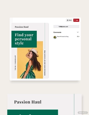 Fashion App Promotion Pinterest Pin Template