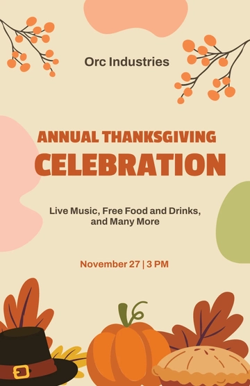 Free Thanksgiving Day Poster Template to Edit Online