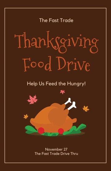 Free Thanksgiving Day Event Poster Template to Edit Online