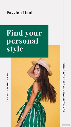 Fashion App Promotion Whatsapp Post Template