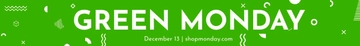 Free Green Monday Website Banner Template to Edit Online