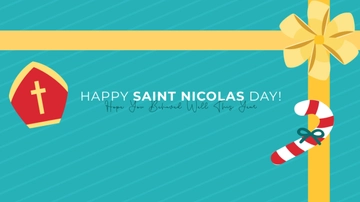 Free Saint Nicholas Day YouTube Banner Template to Edit Online
