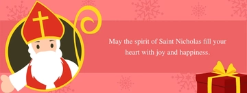Free Saint Nicholas Day Facebook Cover Banner Template to Edit Online