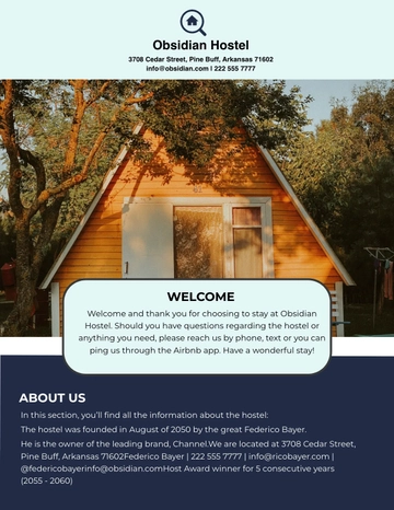 Free Airbnb Welcome Book Template to Edit Online