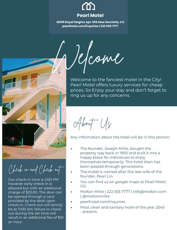 Free Welcome Book Template to Edit Online