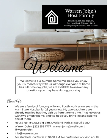 Free Host Welcome Book Template to Edit Online