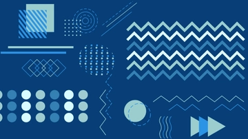 Free Blue Geometric Background Template to Edit Online