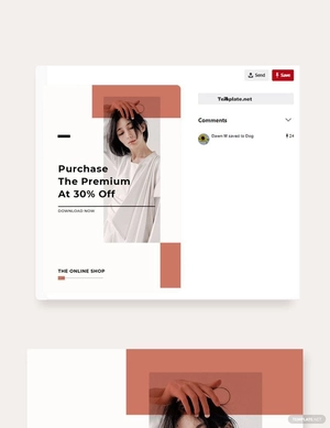 Minimalistic Fashion App Promotion Pinterest Pin Template