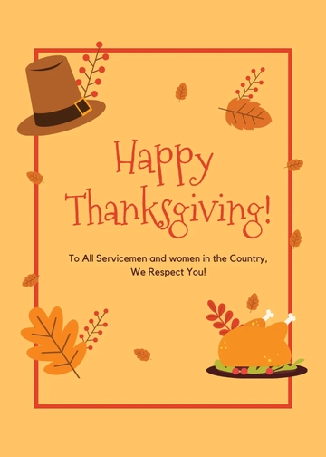 Free Simple Thanksgiving Day Card Template to Edit Online