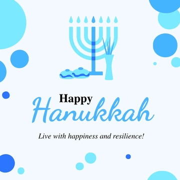 Free Hanukkah FB Post Template to Edit Online