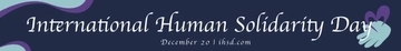 Free International Human Solidarity Day Website Banner Template to Edit Online