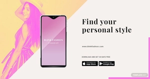 Fashion Store App Promotion Facebook Post Template