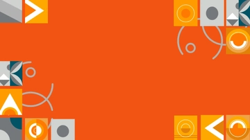 Free Geometric Orange And Grey Background Template to Edit Online