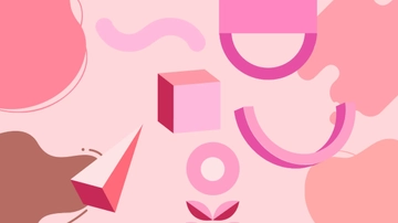Free Geometric Pink Background Template to Edit Online