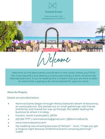 Free Wedding Welcome Book Template to Edit Online
