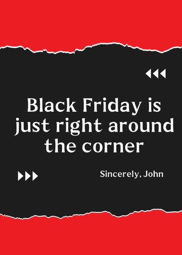 Free Black Friday Greeting Template to Edit Online