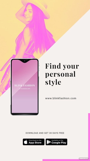 Fashion Store App Promotion Whatsapp Post Template