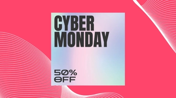 Free Cyber Monday Pink Background Template to Edit Online