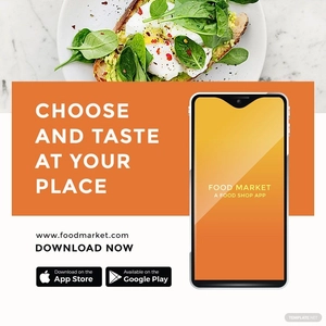Food Mobile App Promotion Instagram Post Template