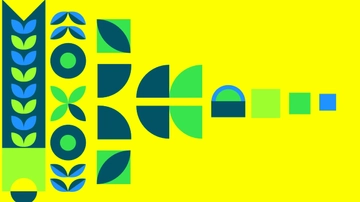 Free Bright Geometric Background Template to Edit Online